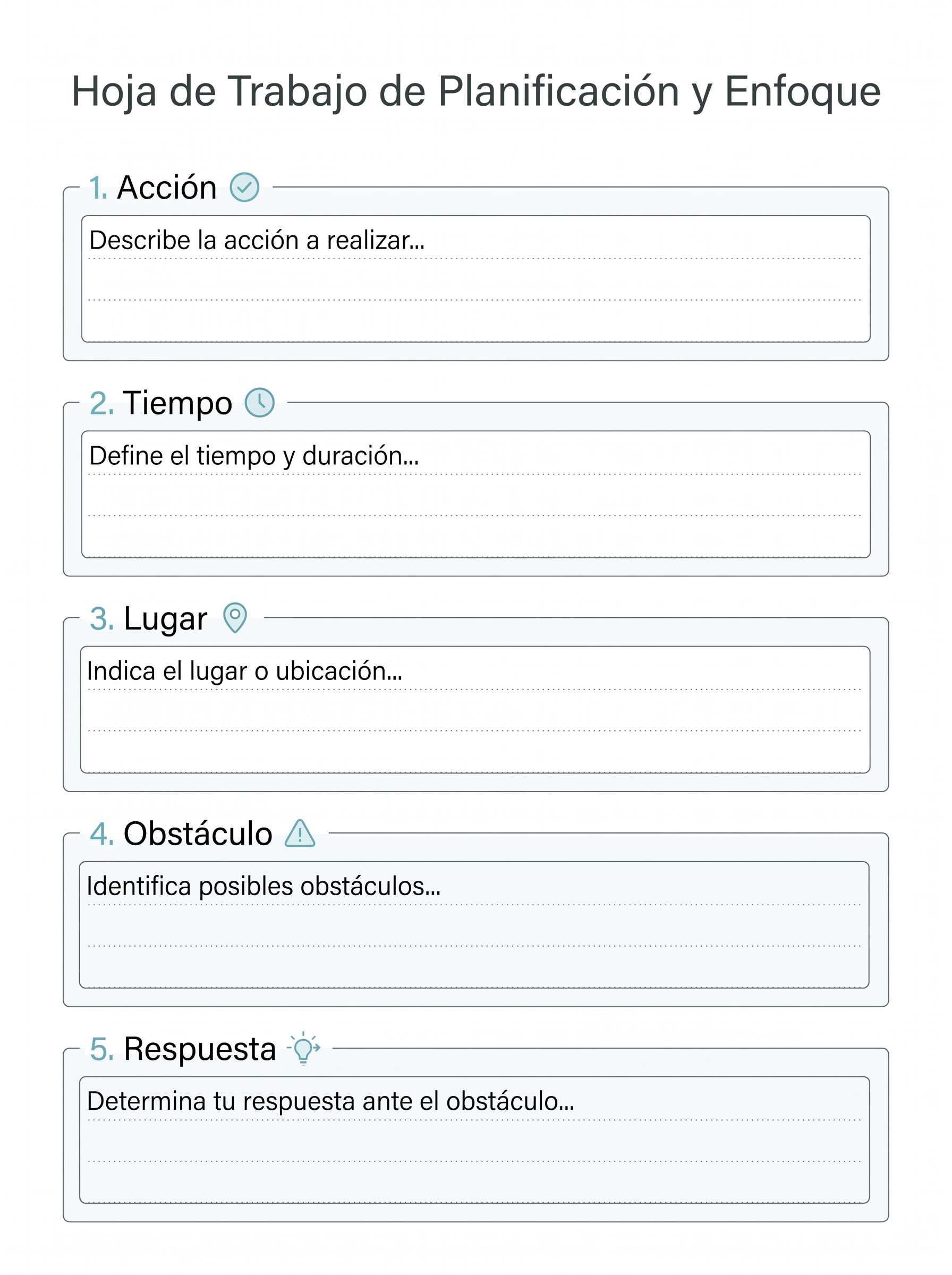Planificación y enfoque