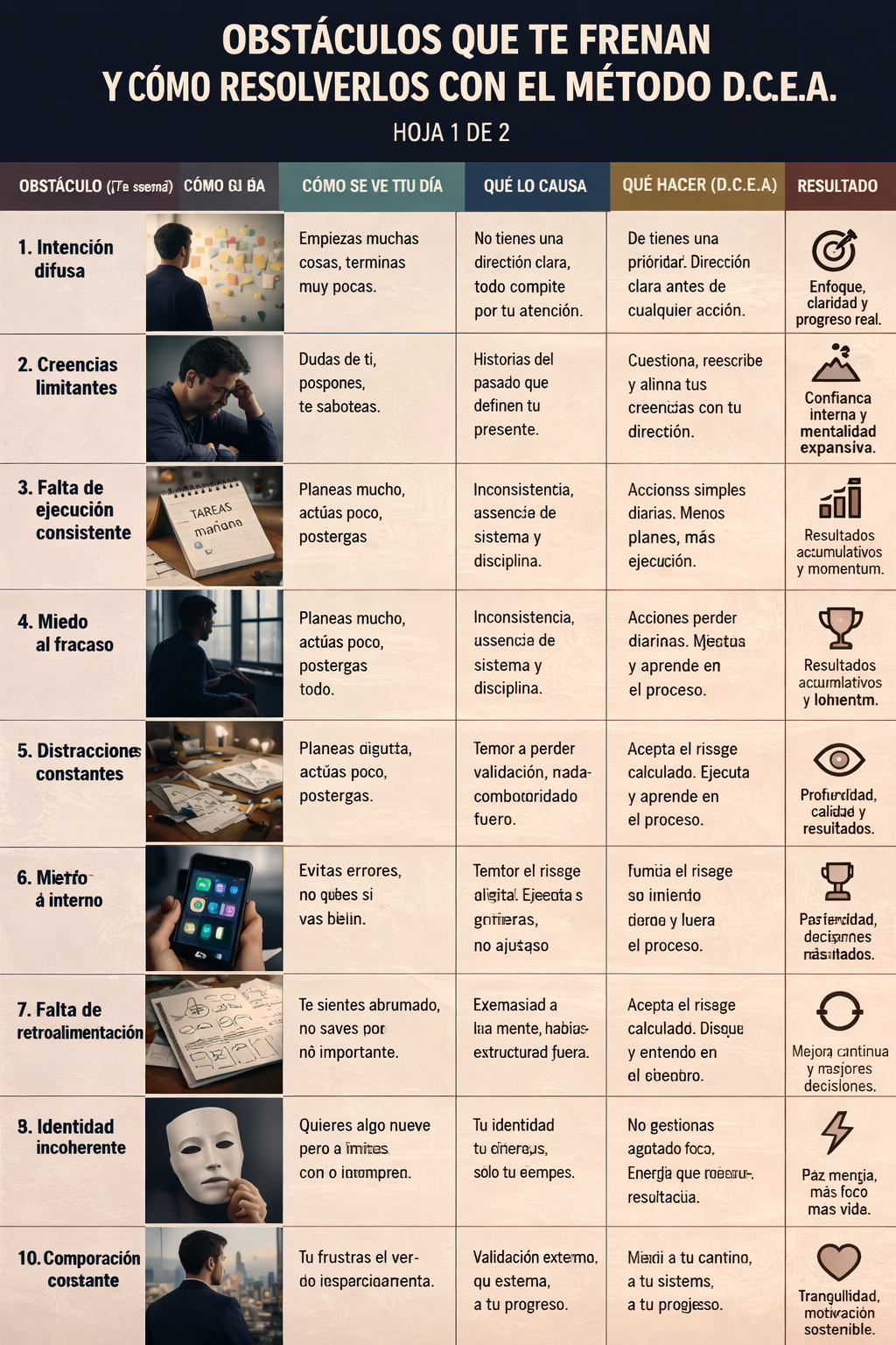 Hoja de diagnóstico 1 de 2